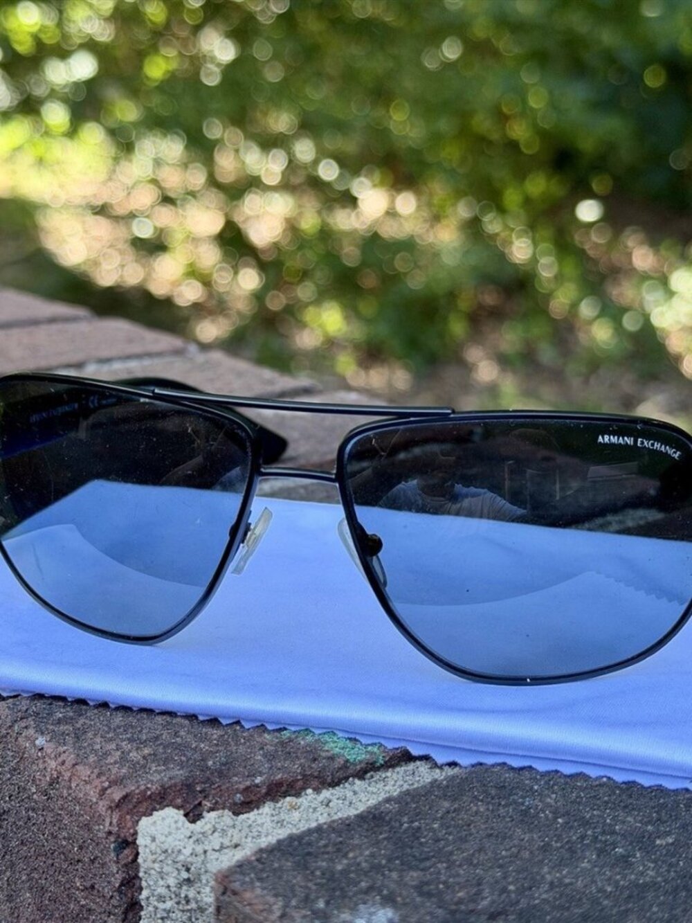 Armani Exchange AX2012S 606381 Matte Black Aviator Polarized Sunglasses 62mm